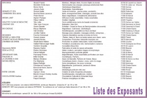 liste exposants st marcel 2016